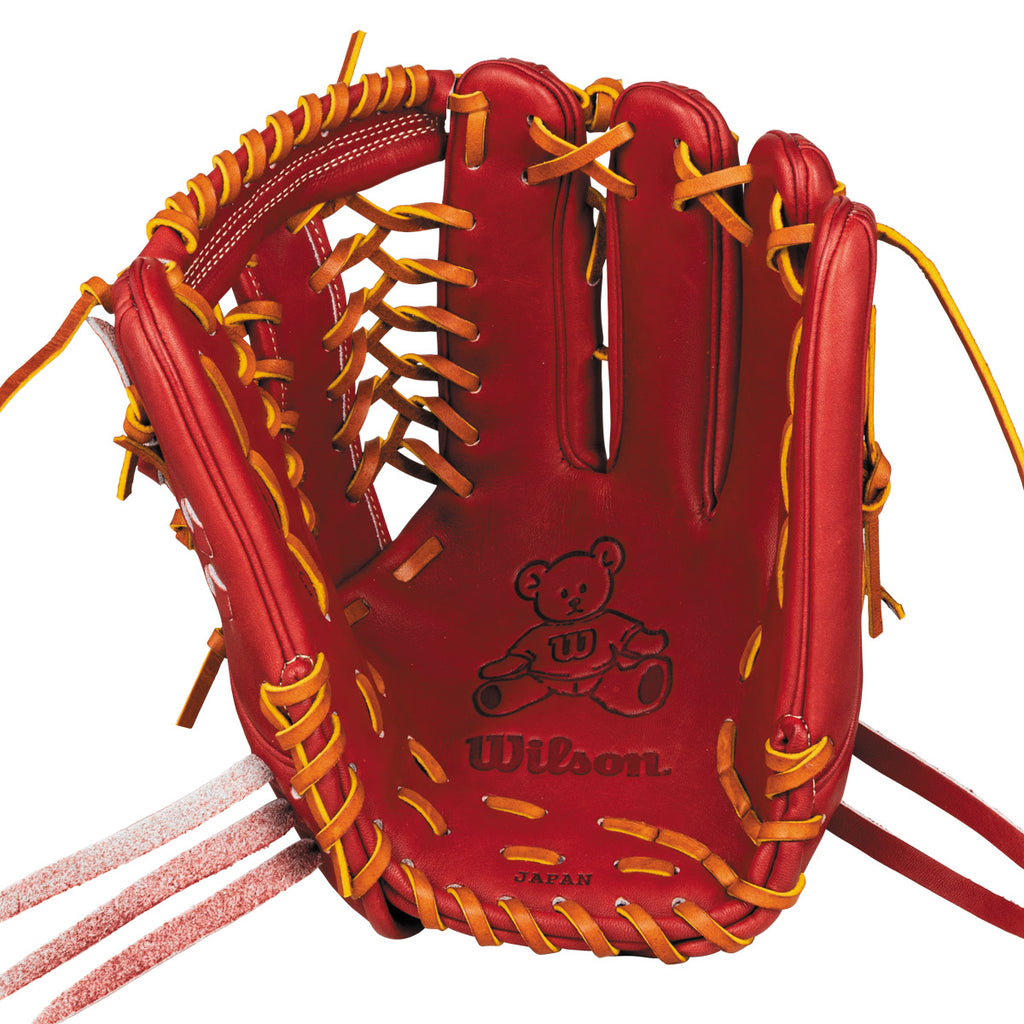 手動式バッジプレス 赤 メタルキャップ付き 硬式用 Wilson Staff DUAL 外野手用 D8S型 by Wilson Japan Baseball