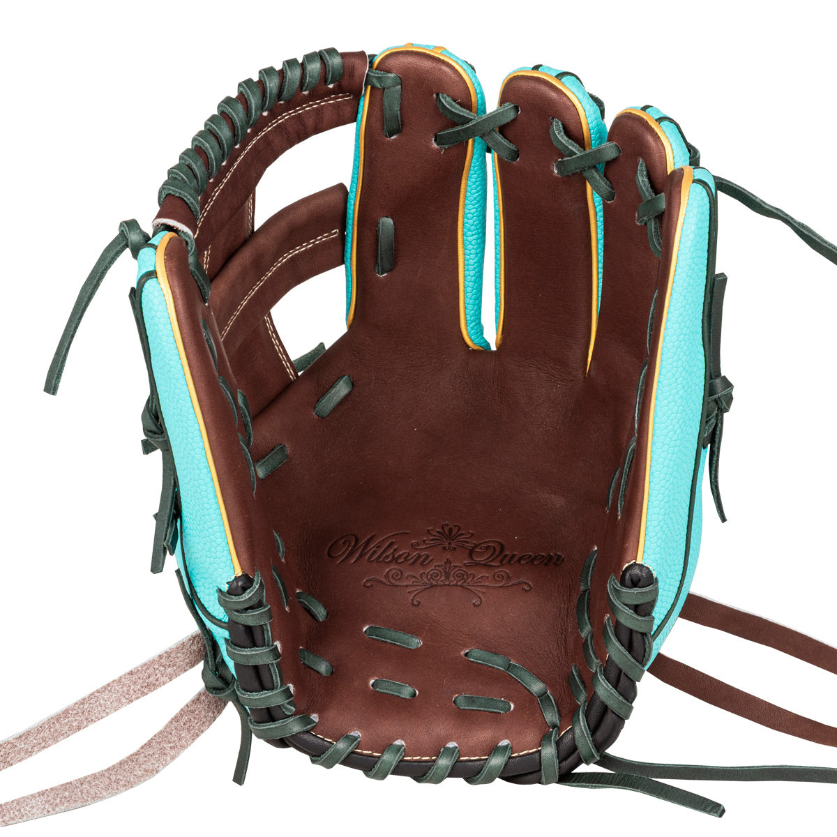女子ソフトボール用 Wilson Queen DUAL 内野手用 D5 - Dブラウン×ティールSS