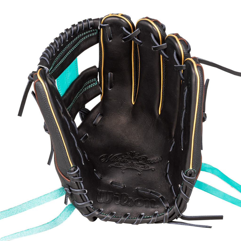 女子ソフトボール用 Wilson Queen DUAL 内野手用 87 - ブラック