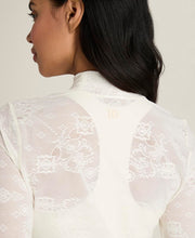 オールデイ モックネック レース - ホワイト