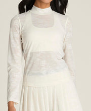 オールデイ モックネック レース - ホワイト