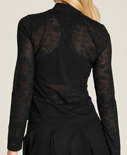 オールデイ モックネック レース - ブラック