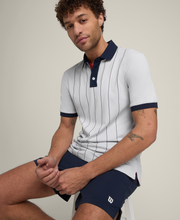 【50%OFF】オールシーズン ポロ ピンストライプ - クラブグレー