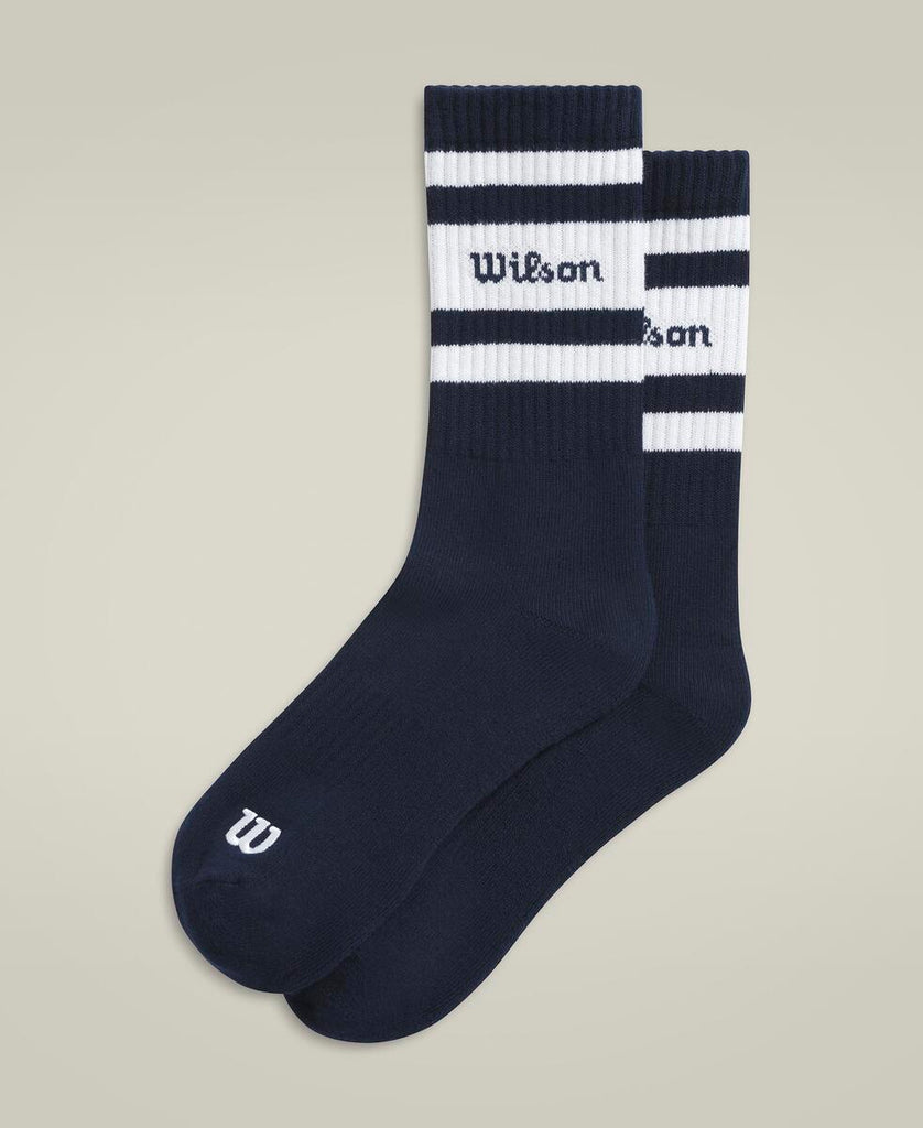 クルー ストライプ スクリプト ソックス by Wilson Japan Sportswear