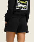 【30%OFF】サイドライン テリー ショートパンツ - ブラック
