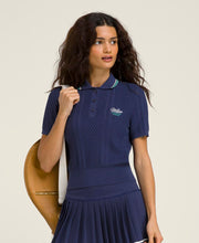 【30%OFF】ケーブルニット シュランケン エセックス ポロ - ミッドナイト