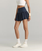 ミッドタウン ティアード スコート - パーフォレーテッド  -  クラシックネイビー