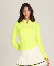 ベースライン ハーフジップ - テニスボールイエロー