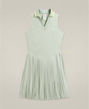 プリーツフロー ドレス - アクアグレー