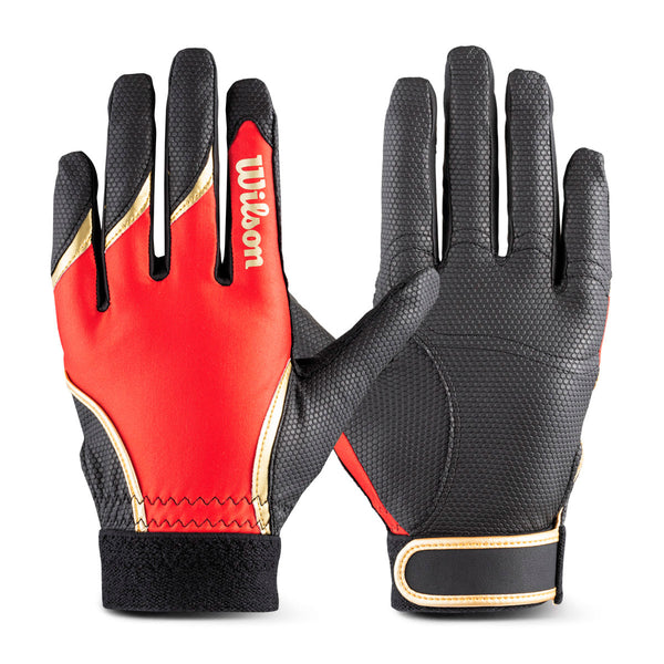 Wilson 野球グローブ 黒・ピンク&守備用手袋 楽天市場】【メール便 送料無料】守備用手袋 / ウィルソン 守備 手袋