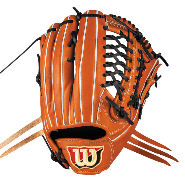 Wilson Staff Dual 軟式　外野手　D8S型　約30.5cm 軟式用 Wilson Staff DUAL 外野手用 D8S型 - Tオレンジ by Wilson
