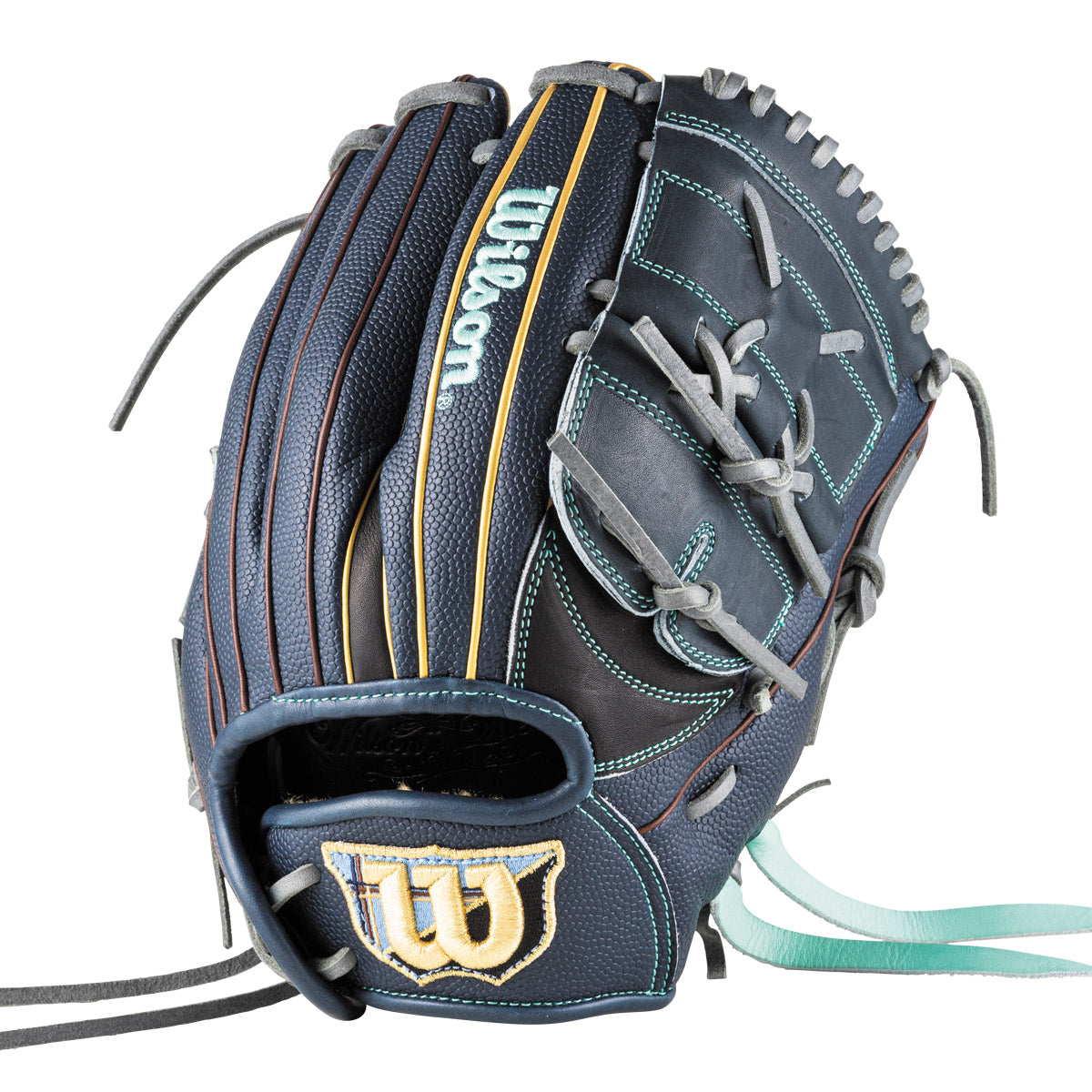 女子ソフトボール用 Wilson Queen DUAL 投手用 S1 - ブラック×ネイビー