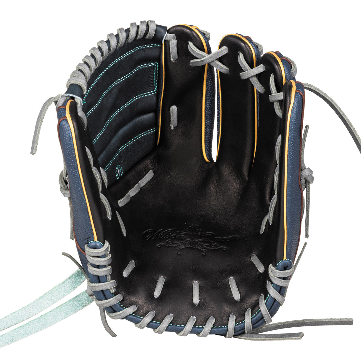 女子ソフトボール用 Wilson Queen DUAL 投手用 S1 - ブラック×ネイビーSS