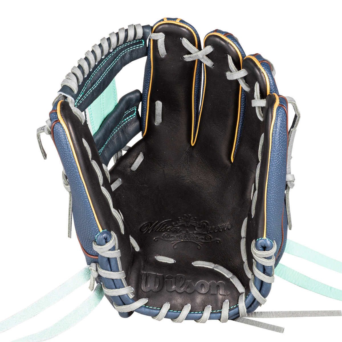 女子ソフトボール用 Wilson Queen DUAL 内野手用 86P - ブラック/ブラックSS
