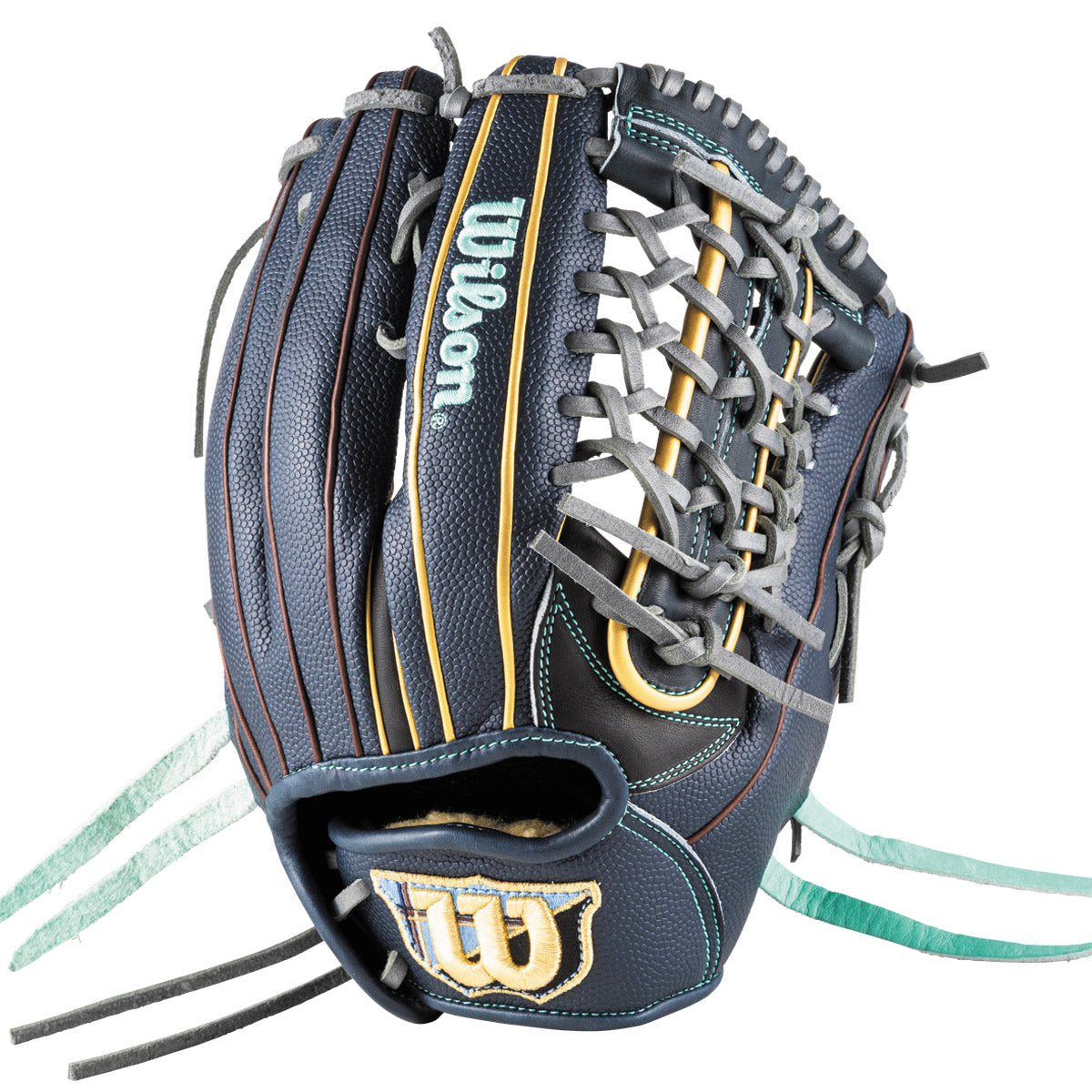 女子ソフトボール用 Wilson Queen DUAL ユーティリティ用 95 - ブラック×ネイビーSS