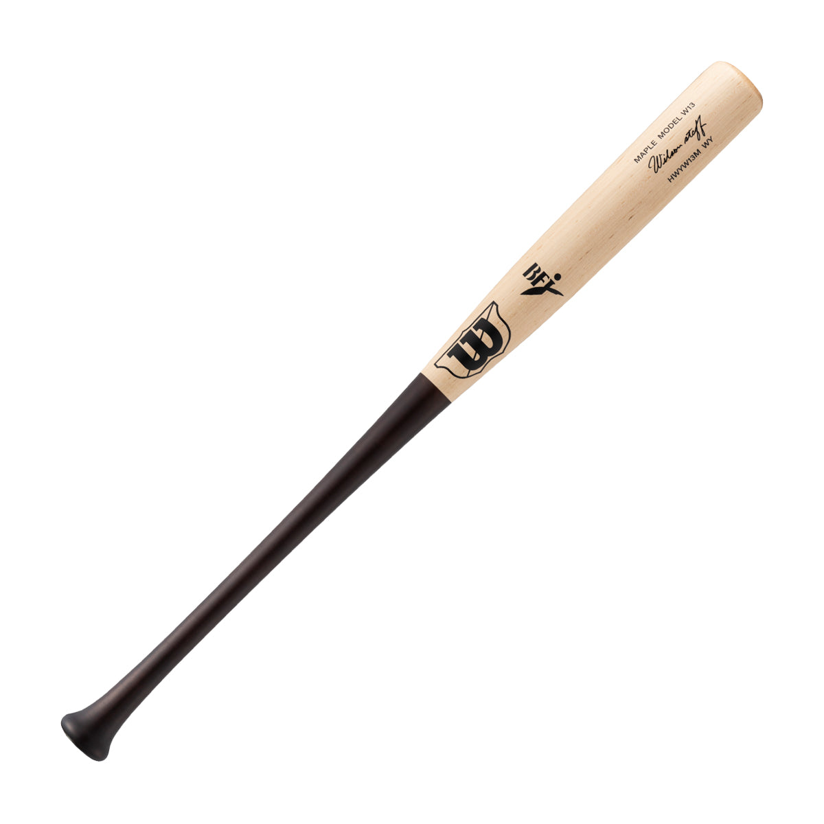 Wilson 硬式木製バット W13M HWYW13M Wilson Staff メープル 硬式用木製 (W13M型) - ナチュラル×ダーク