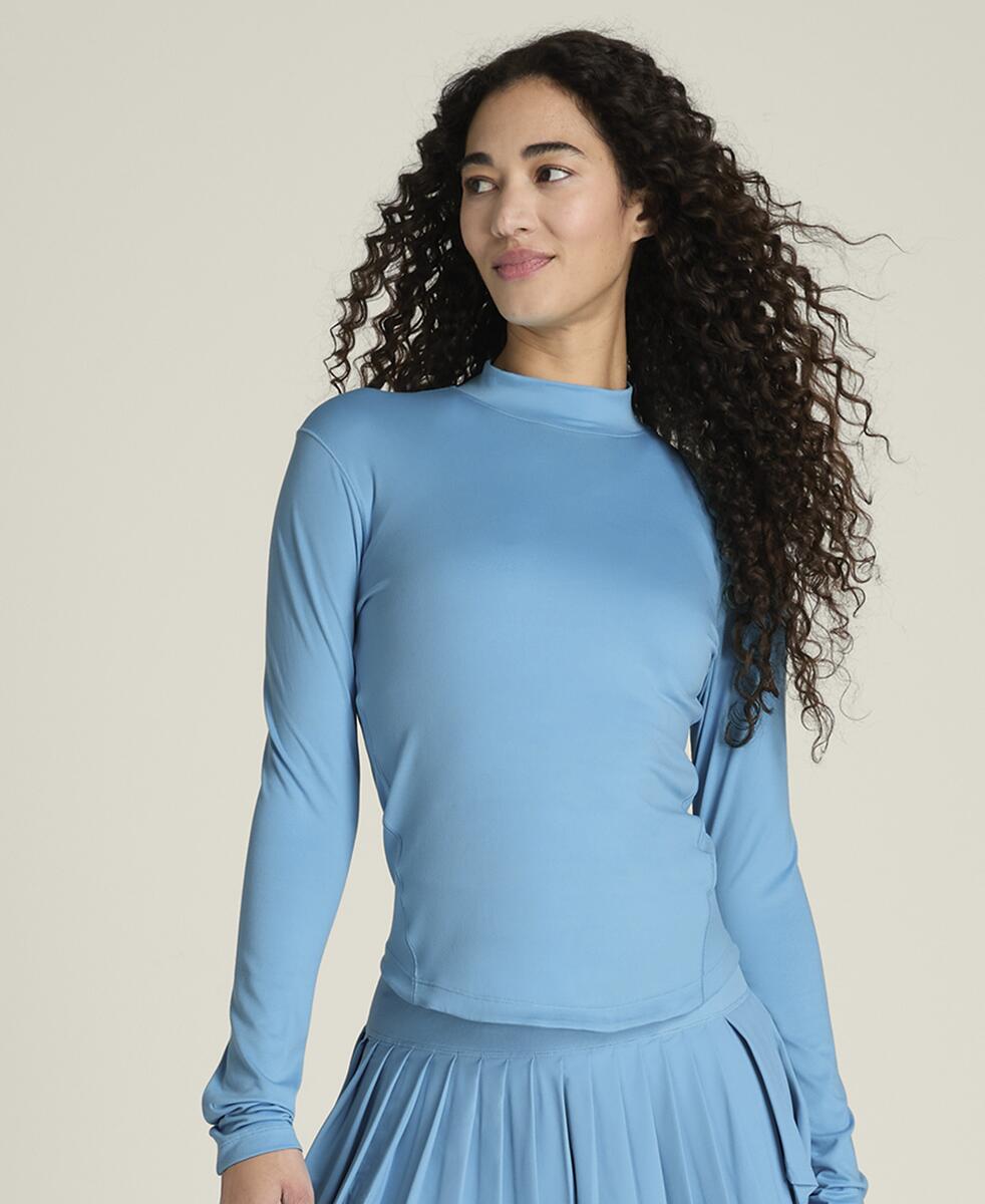 オールデイモックネック-ブルー