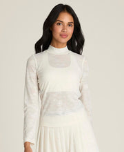 オールデイ モックネック  レース - ホワイト