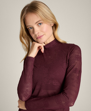 オールデイ モックネック  レース - レッド