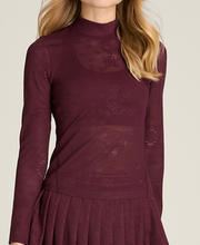 オールデイ モックネック  レース - レッド