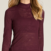 オールデイ モックネック  レース - レッド