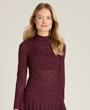 オールデイ モックネック  レース - レッド