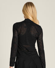 オールデイ モックネック  レース - ブラック