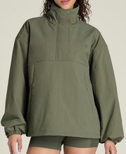 ナイロンライナードポップオーバー - グリーン