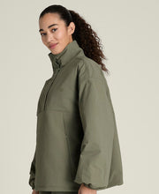 ナイロンライナードポップオーバー - グリーン