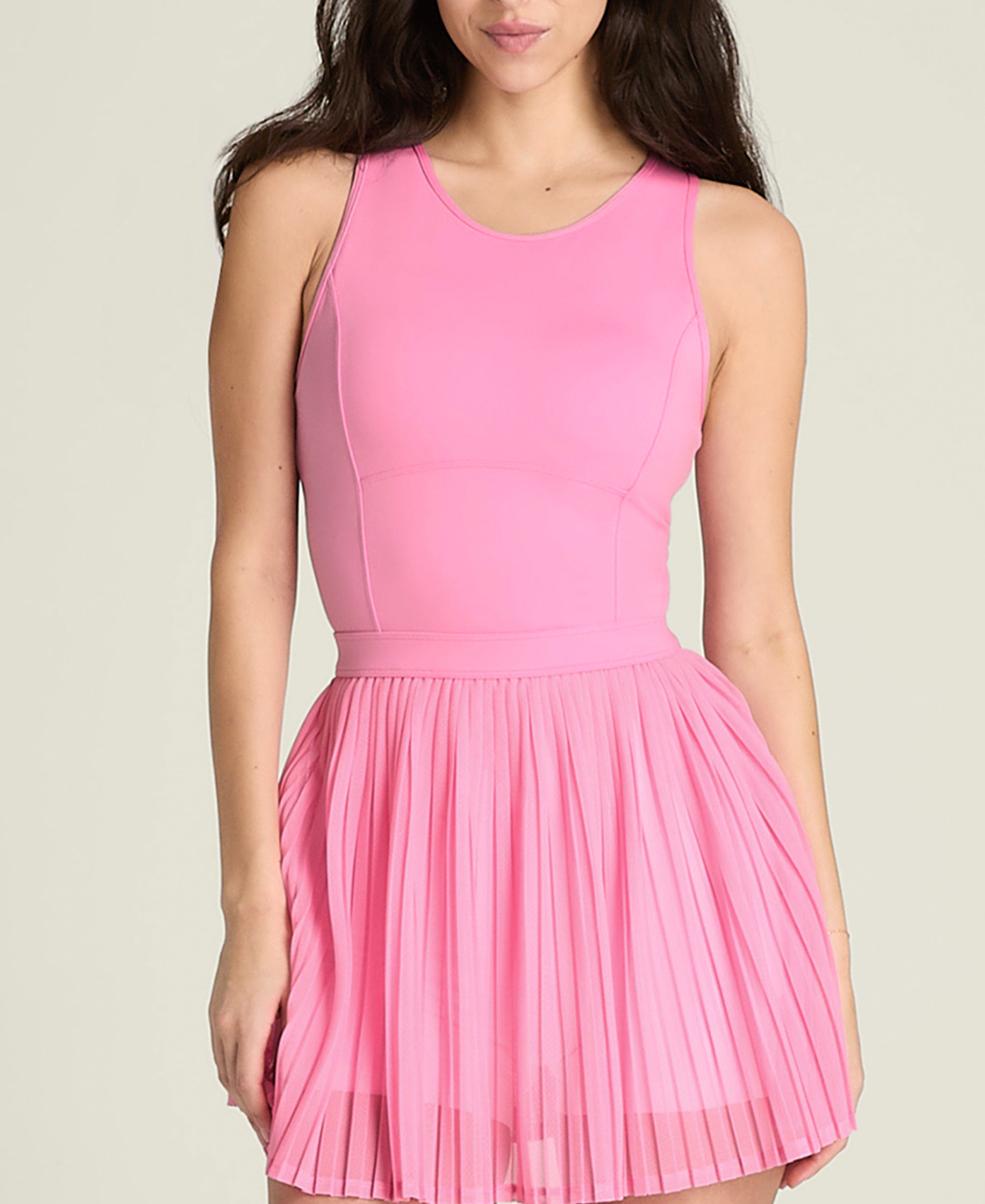 プリーツ メッシュ ドレス