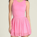 プリーツ メッシュ ドレス