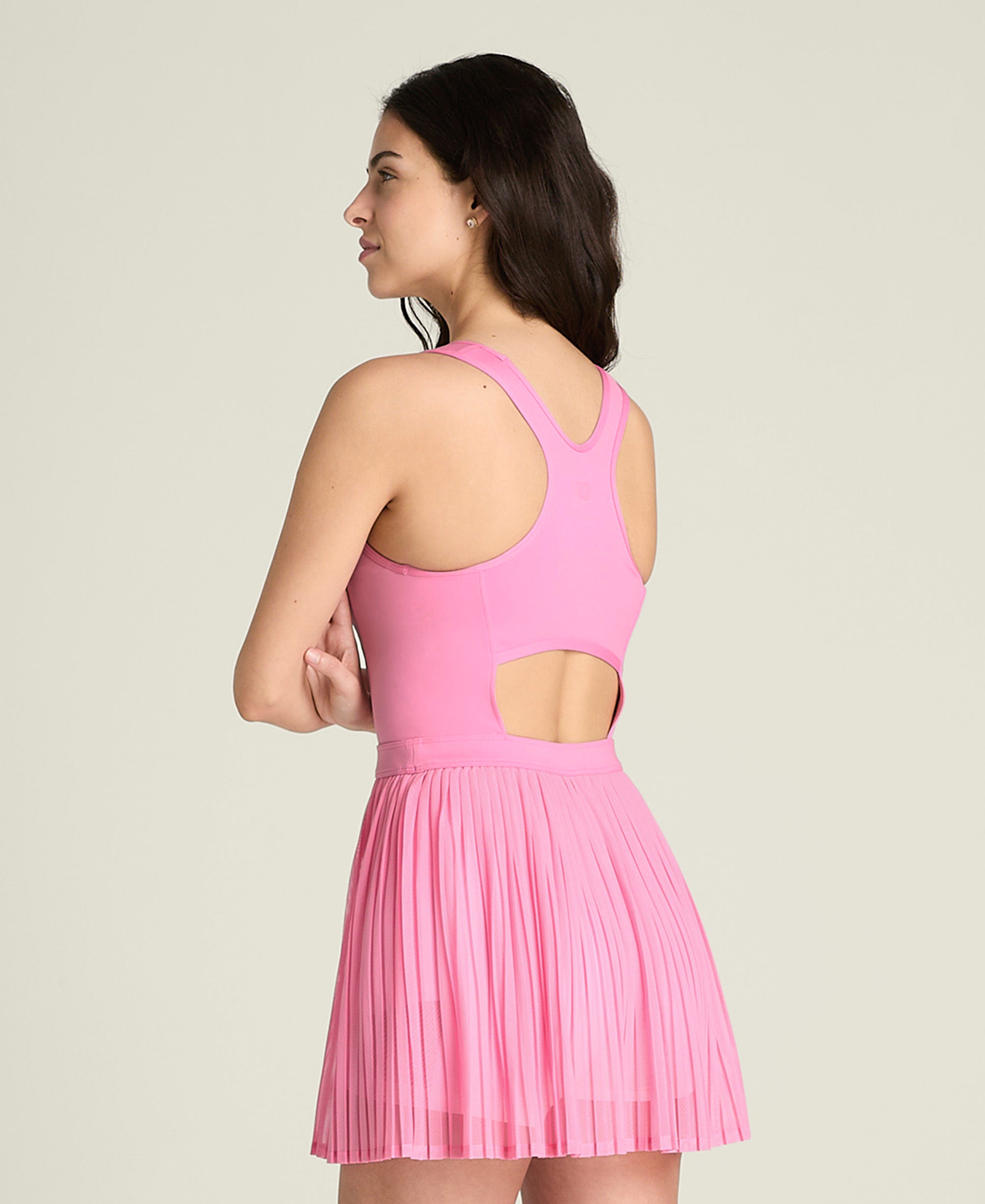 プリーツ メッシュ ドレス