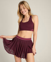 スプリット プリーツスコート レース - レッド