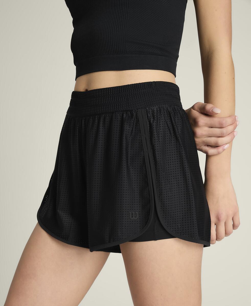 レイヤード スポーツショート - ブラック