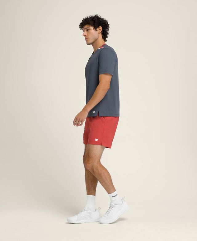 テニス ボレー ショートパンツ 6インチ - ウォッシュド レッド