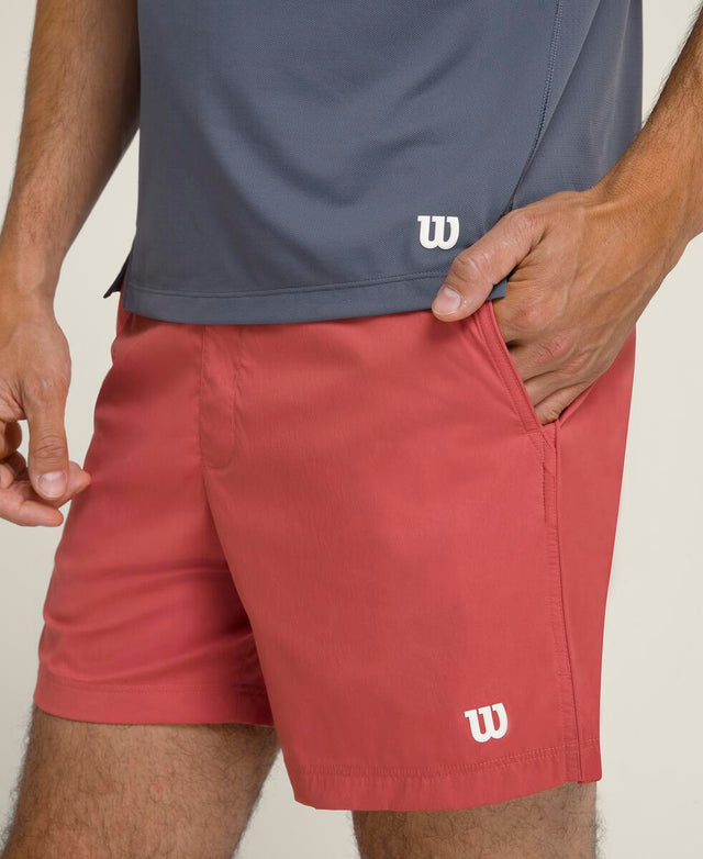 テニス ボレー ショートパンツ 6インチ - ウォッシュド レッド