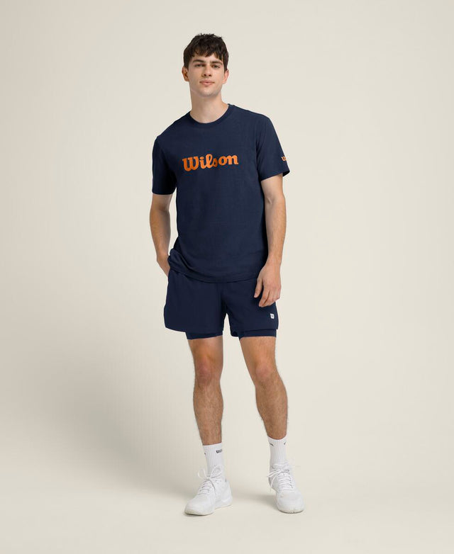 イージーストリート Tシャツ - クラシックネイビー／オレンジ
