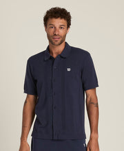 ラファイエット ピケ ボタンアップ ポロ  -  クラシックネイビー