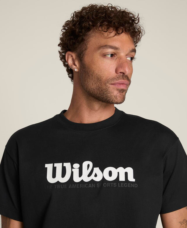 スポーツ グラフィック Tシャツ -ブラック