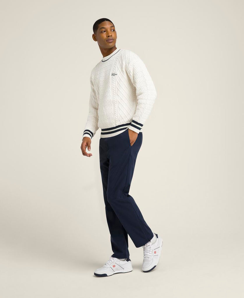 ヘリテージ ケーブルクルー セーター - サンド by Wilson Japan