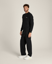 ヘリテージ ケーブルクルー セーター - ブラック