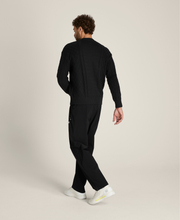 ヘリテージ ケーブルクルー セーター - ブラック