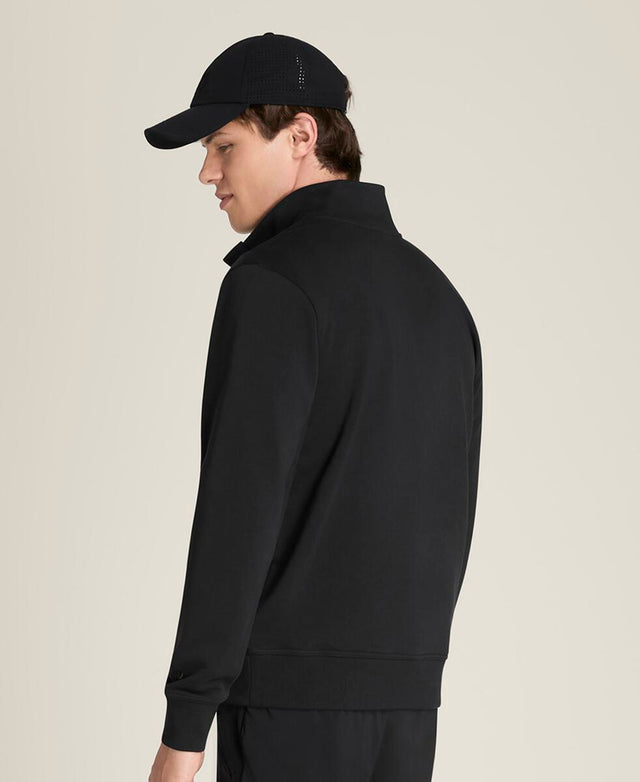 テニスクラブ ハーフジップ モックアップ スウェット - ブラック