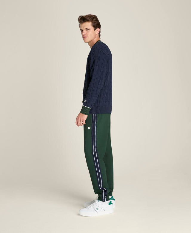 ケーブル ウェストポート カーディガン  -  クラシックネイビー