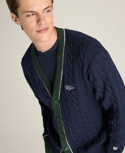 ケーブル ウェストポート カーディガン  -  クラシックネイビー