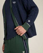 ケーブル ウェストポート カーディガン  -  クラシックネイビー