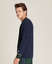 ケーブル ウェストポート カーディガン  -  クラシックネイビー