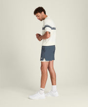 コートサイド ニット ストライプ ポロ  -  サンド