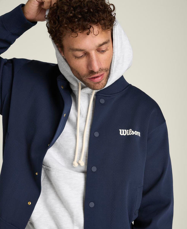 ヴァンダービルト バーシティジャケット フラットニット  -  クラシックネイビー