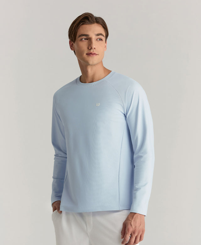 アクティブ ロングスリーブ Tシャツ V2  -  ペリウィンクル